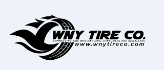 WNY TIRE CO. CONNECTING TIRE WHOLESALERS, CONSUMERS AND INSTALLERS WWW.WNYTIRECO.COM logo