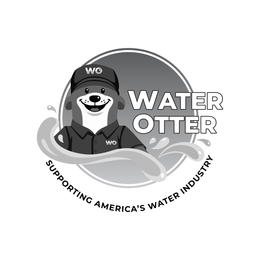 WO WATER OTTER WO SUPPORTING AMERICA'S WATER INDUSTRY logo