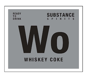 WO WHISKEY COKE READY TO DRINK SUBSTANCE SPIRITS logo