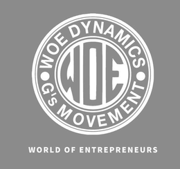 WOE DYNAMICS G'S MOVEMENT WORLD OF ENTREPRENEURS logo