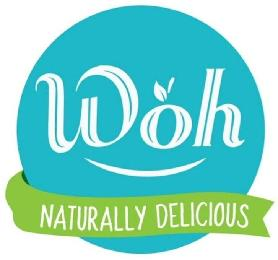 WOH NATURALLY DELICIOUS logo