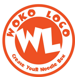 WOKO LOCO  WL  CREATE YOUR NOODLE BOX logo