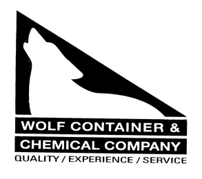WOLF CONTAINER & CHEMICAL COMPANY QUALITY / EXPERIENCE / SERVICE logo