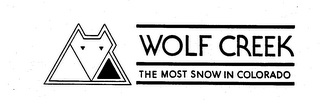 WOLF CREEK THE MOST SNOW IN COLORADO