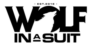 WOLF IN A SUIT · EST. 2016 · logo