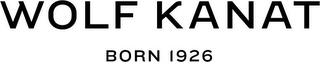 WOLF KANAT BORN 1926 logo