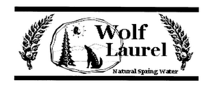 WOLF LAUREL NATURAL SPRING WATER logo