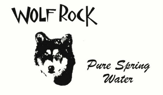 WOLF ROCK PURE SPRING WATER logo