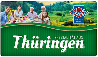 WOLF SEIT 1925 ECHT GUTE WURST SPEZIALITÄT AUS THÜRINGEN logo