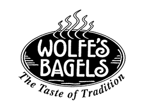 WOLFE'S BAGELS THE TASTE OF TRADITION logo