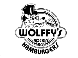 WOLFFY'S ROCKIN' 50'S HAMBURGERS logo