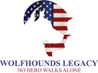 WOLFHOUNDS LEGACY NO HERO WALKS ALONE logo