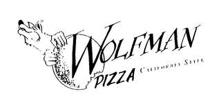 WOLFMAN PIZZA CALIFORNIA STYLE logo