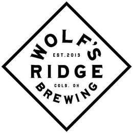 WOLF'S RIDGE BREWING EST. 2013 COLS. OH logo