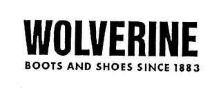 WOLVERINE BOOTS AND SHOES SINCE 1883 logo