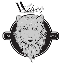 WOLVES GROOMING PRODUCTS, EST 2019. logo