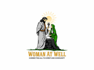 WOMAN AT WELL CONNECTING ALL TO CHRIST AND COMMUNITY logo