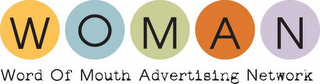 WOMAN WORD OF MOUTH ADVERTISING NETWORK logo