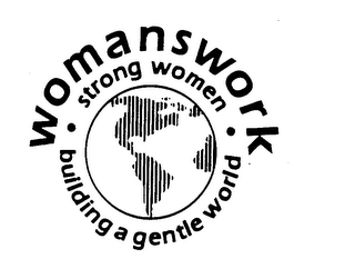 WOMANSWORK STRONG WOMEN BUILDING A GENTLE WORLD logo