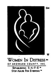 WOMEN IN DISTRESS OF BROWARD COUNTY, INC. ESTABLISHING S A F E STOP ABUSE FOR EVERYONE logo