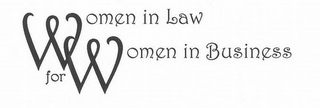 WOMEN IN LAW FOR WOMEN IN BUSINESS logo