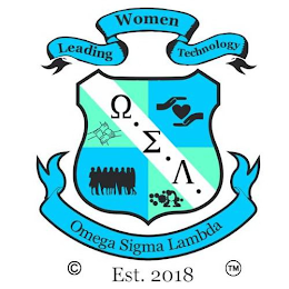WOMEN LEADING TECHNOLOGY, OMEGA SIGMA LAMBDA EST. 2018 logo