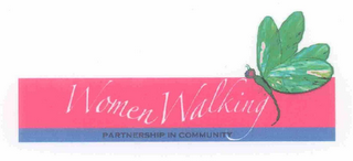 WOMEN WALKING PARTNERSHIP IN COMMUNITY logo