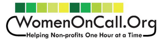 WOMENONCALL.ORG HELPING NON-PROFITS ONE HOUR AT A TIME logo