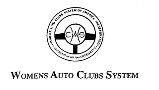 WOMENS AUTO CLUBS SYSTEM OF AMERICA. INCORPORATED, NOTHING TO SELL BUT INTEGRITY logo