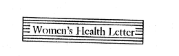 WOMEN'S HEALTH LETTER logo