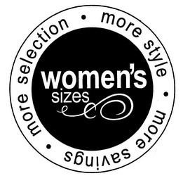WOMEN'S SIZES MORE SELECTION MORE STYLE MORE SAVINGS logo