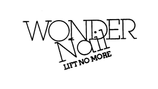 WONDER NAIL LIFT NO MORE logo