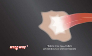 WONG WAY PHOTONS STRIKE INJURED CELLS TO STIMULATE BENEFICIAL CHEMICAL REACTIONS logo