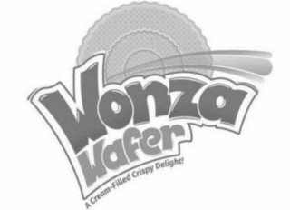 WONZA WAFER A CREAM-FILLED CRISPY DELIGHT! logo