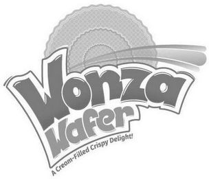 WONZA WAFER A CREAM-FILLED CRSIPY DELIGHT! logo