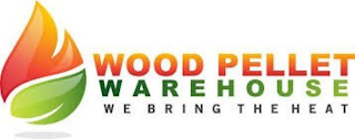 WOOD PELLET WAREHOUSE WE BRING THE HEAT logo