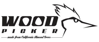 WOOD PICKER MADE FROM CALIFORNIA ALMOND TREES logo