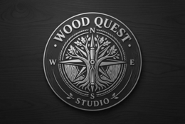 WOOD QUEST STUDIO N W S E logo