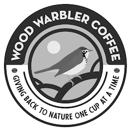 WOOD WARBLER COFFEE GIVING BACK TO NATURE ONE CUP AT A TIME logo