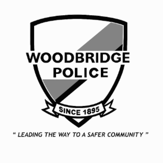 WOODBRIDGE POLICE SINCE 1895 "LEADING THE WAY TO A SAFER COMMUNITY" logo