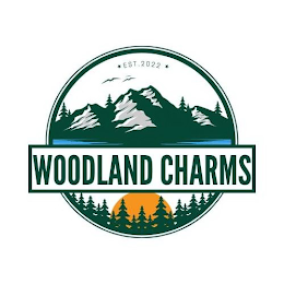 WOODLAND CHARMS EST. 2022 logo