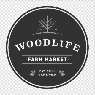 WOODLIFE FARM MARKET EAT, DRIVE & LIVE WILD. logo