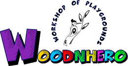 WOODNHERO WORKSHOP OF PLAYGROUNDS logo