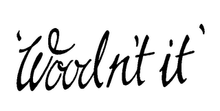 `WOODN'T IT' logo