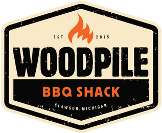 WOODPILE BBQ SHACK CLAWSON, MICHIGAN EST. 2015 logo