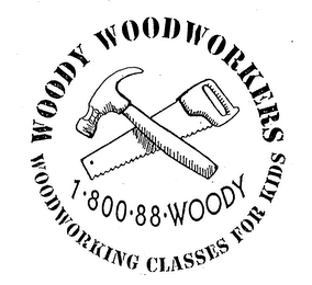 WOODY WOODWORKERS WOODWORKING CLASSES FOR KIDS 1 800 88 WOODY logo