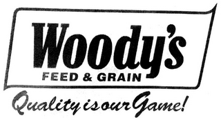 WOODY'S FEED & GRAIN QUALITY IS OUR GAME! logo
