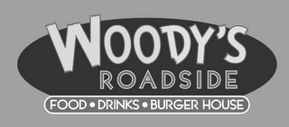 WOODY'S ROADSIDE FOOD DRINKS BURGER HOUSE logo