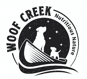 WOOF CREEK NUTRITIOUS NATURE THE DOG STAR logo