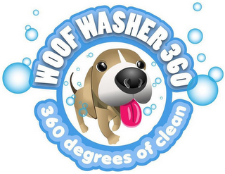 WOOF WASHER 360 360 DEGREES OF CLEAN logo